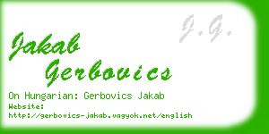 jakab gerbovics business card